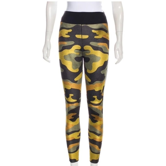 Ultracor Camo Yellow Black High Waist Leggings Womens Size XS - Picture 1 of 8